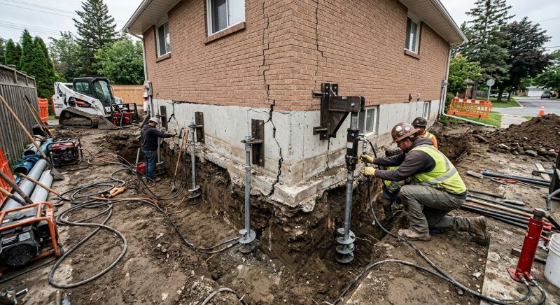 Sinking Foundation Repair in Columbus, OH